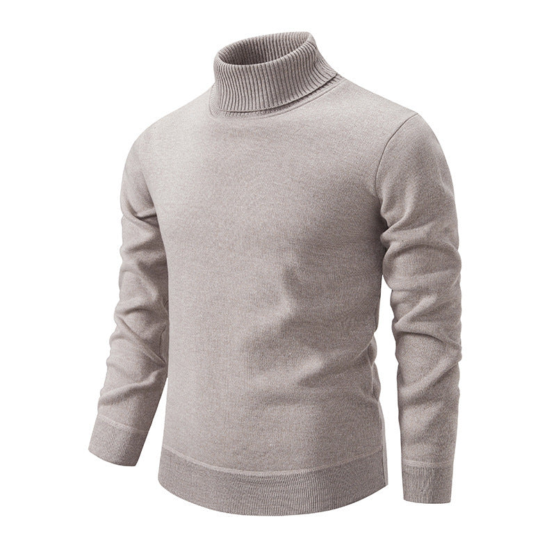 Herren Rollkragenpullover aus weichem Strick mit strukturiertem Design Echoarchiv