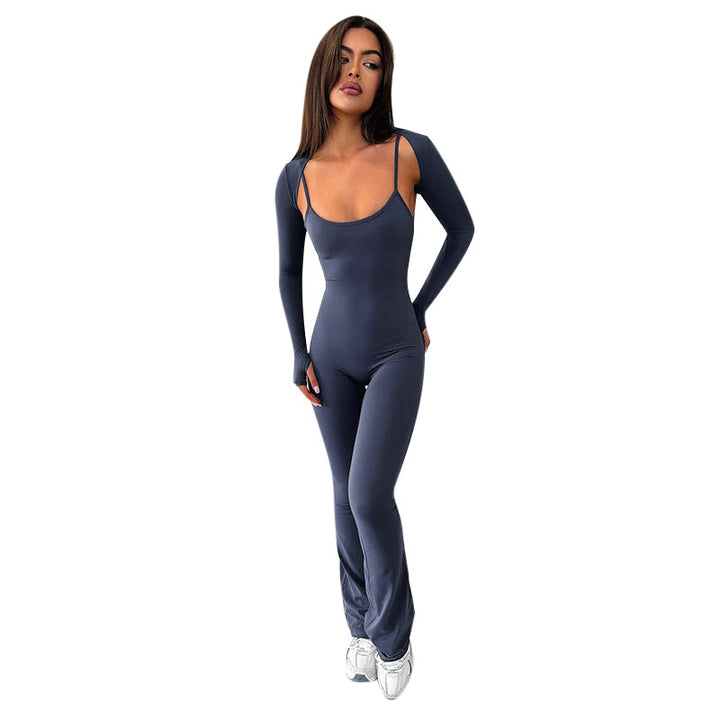Damen Sportlicher Jumpsuit mit schmalen Trägern und enganliegendem Schnitt Echo Archiv