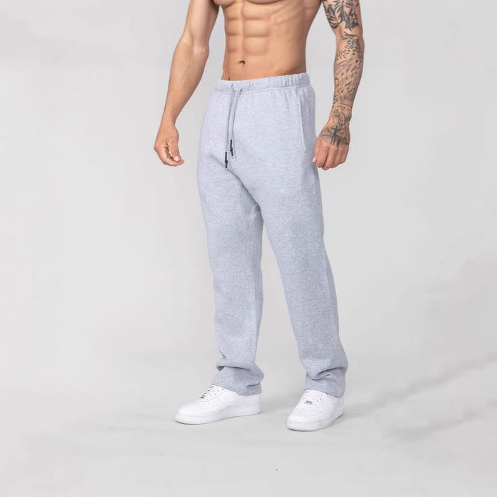 Herren Straight‑Leg Sweatpants aus French‑Terry mit elastischem Komfortbund und Kordelzug – Marzano