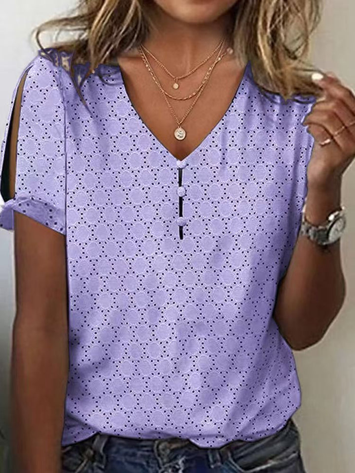 Damen Glitzernde V-Pullover Bluse Echo Archiv