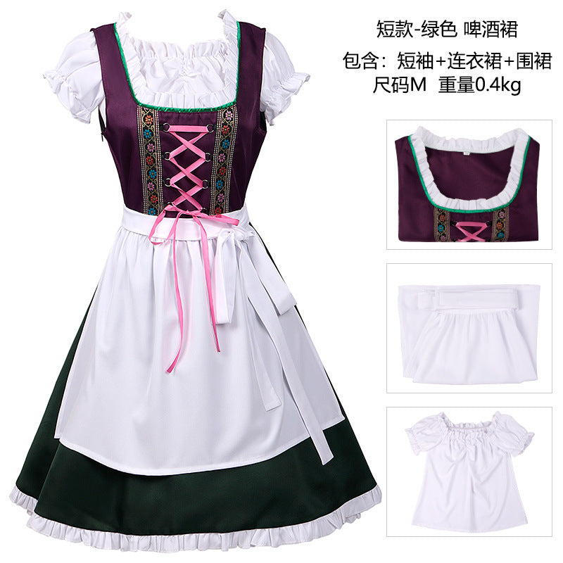 Damen nan traditionelles Dirndlkleid mit besticktem Mieder, geraffter Schürze und Carmenbluse Echo Archiv