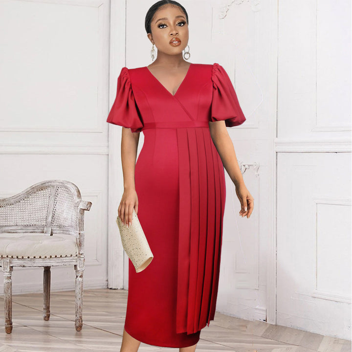 Damen Elegantes, figurbetontes Midi-Kleid mit plissierten Details Echo Archiv