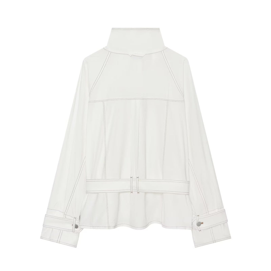 Damen Utility-Übergangsjacke mit Stehkragen und Taillengürtel Echo Archiv