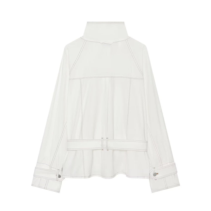 Damen Utility-Übergangsjacke mit Stehkragen und Taillengürtel Echo Archiv