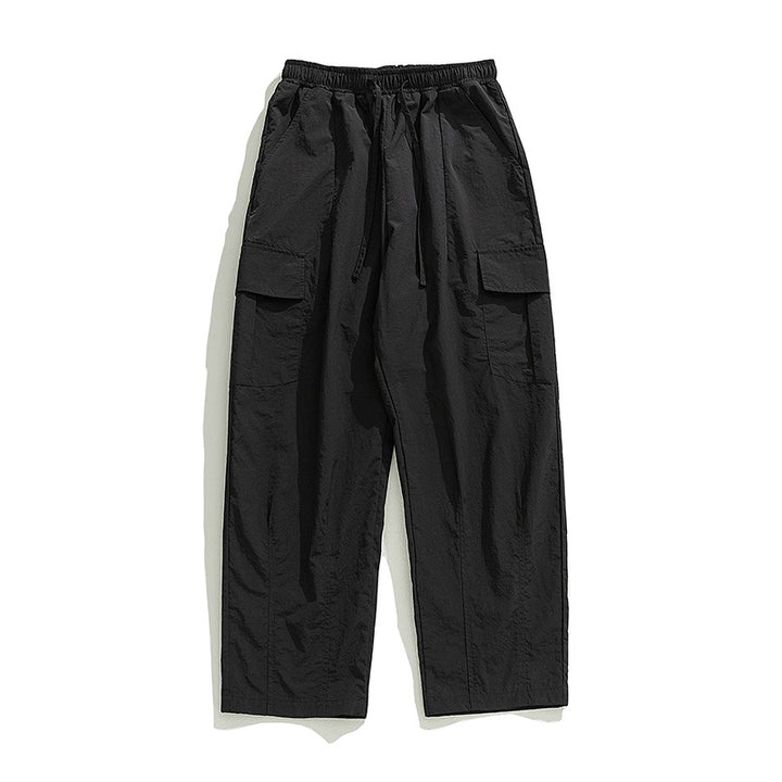 Unisex Weite Cargo-Freizeithose mit elastischem Bund, Tunnelzug und großen Klappentaschen Echo Archiv