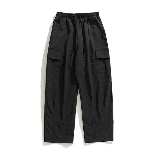 Unisex Weite Cargo-Freizeithose mit elastischem Bund, Tunnelzug und großen Klappentaschen Echo Archiv