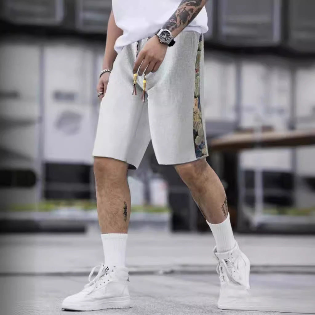 Herren lässige Shorts mit kontrastierenden seitlichen Mustern Echoarchiv
