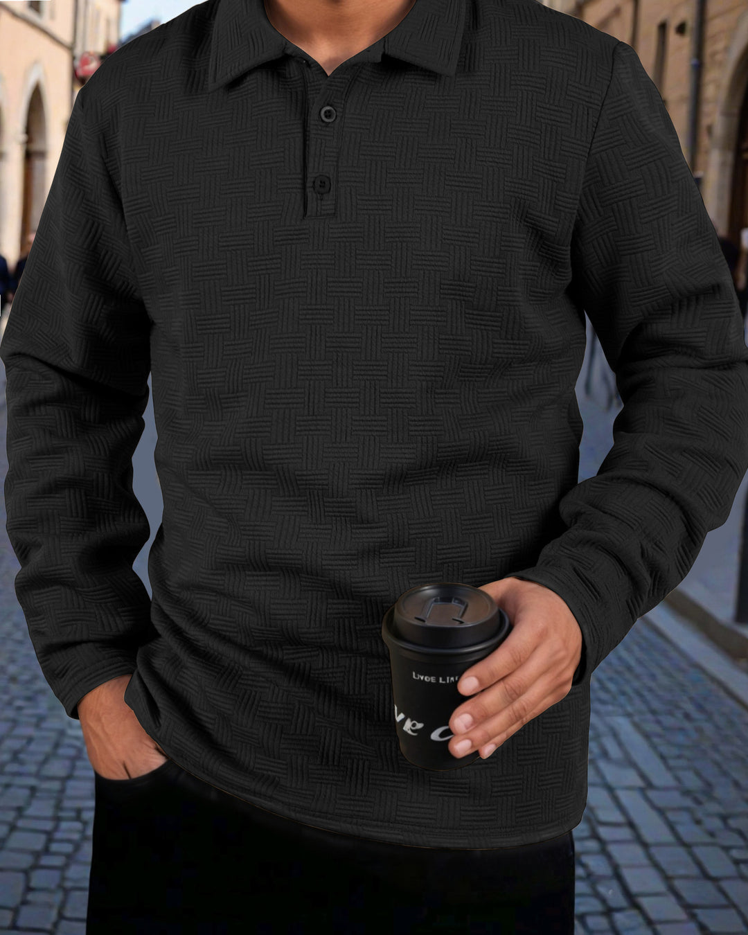 Herren Langarm Polo Hemd Echoarchiv