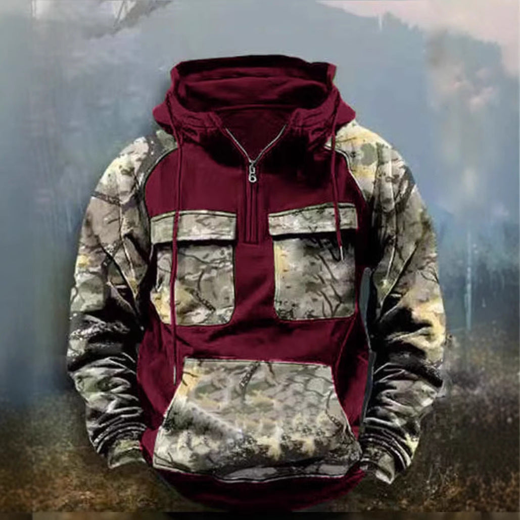 Herren Camouflage Funktionskapuzenpullover Echoarchiv