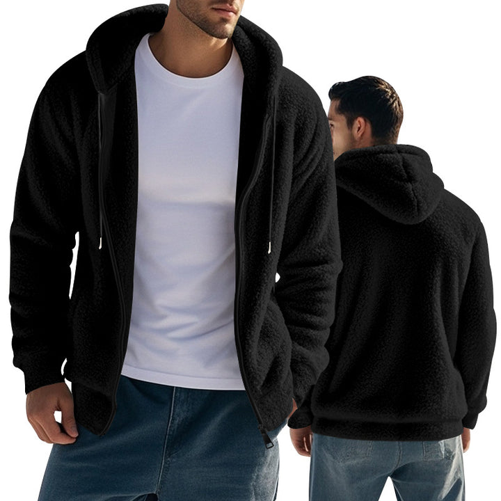 Herren Fleece-Hoodie mit seitlichem Reißverschluss und hochwertigem Material Echoarchiv
