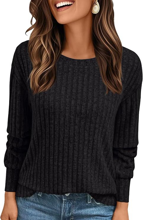 Damen Strukturiertes Rippstrick-Sweatshirt mit Chenille-Optik und lockerer Passform Echo Archiv