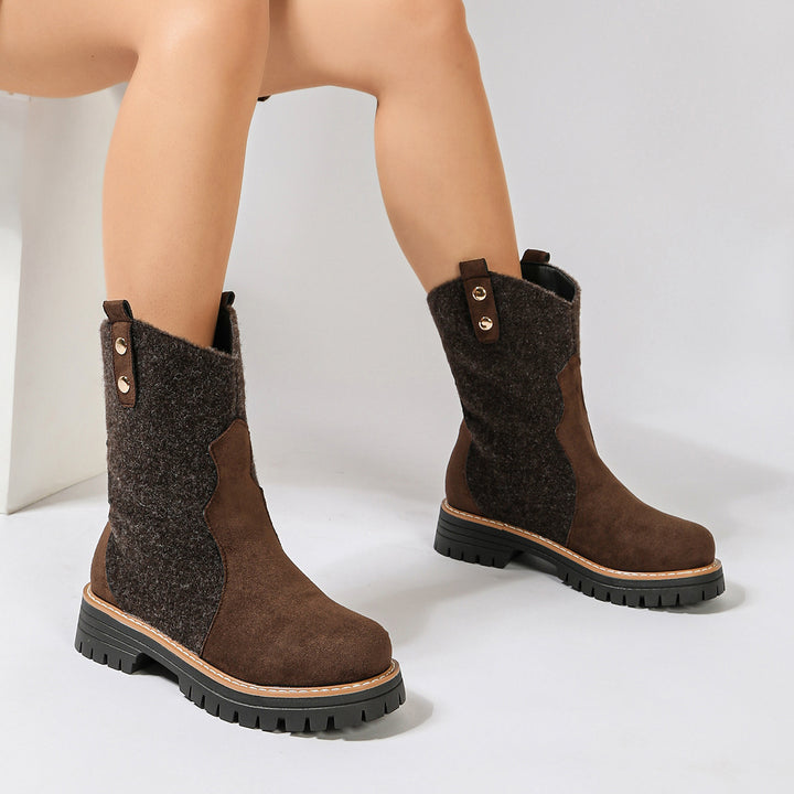 Damen Gemütliche Winterstiefel mit Fleece-Details Echo Archiv