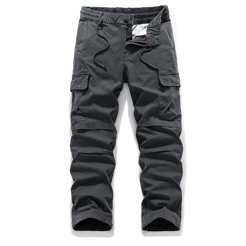 Herren Baumwoll-Canvas Cargo-Hose mit elastischem Tunnelzugbund, Kniepaneelen und Mehrfachtaschen Echo Archiv
