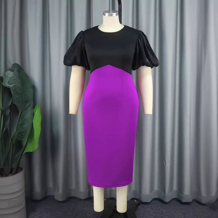 Damen Figurbetontes Kleid mit voluminösen Puffärmeln Echo Archiv