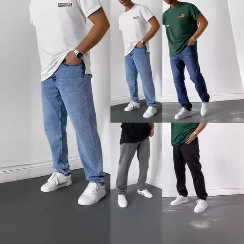 Herren nan lockere Straight-Leg Jeans mit elastischem Bundsaum und entspannter Passform Echo Archiv