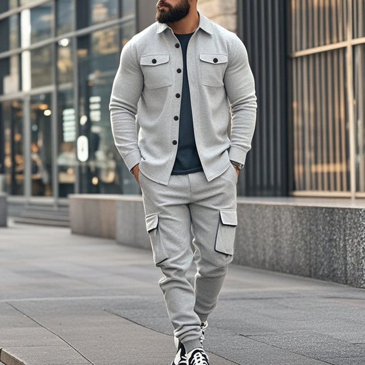 Herren Cargo-Jogginganzug mit funktionalen Taschen Echoarchiv