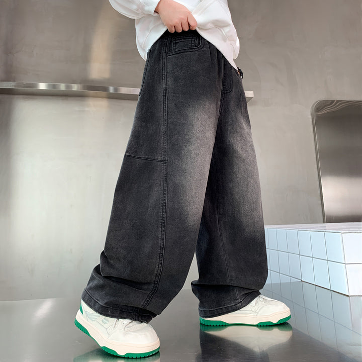 Unisex lockere Denim-Hose mit weitem Schnitt Echo Archiv