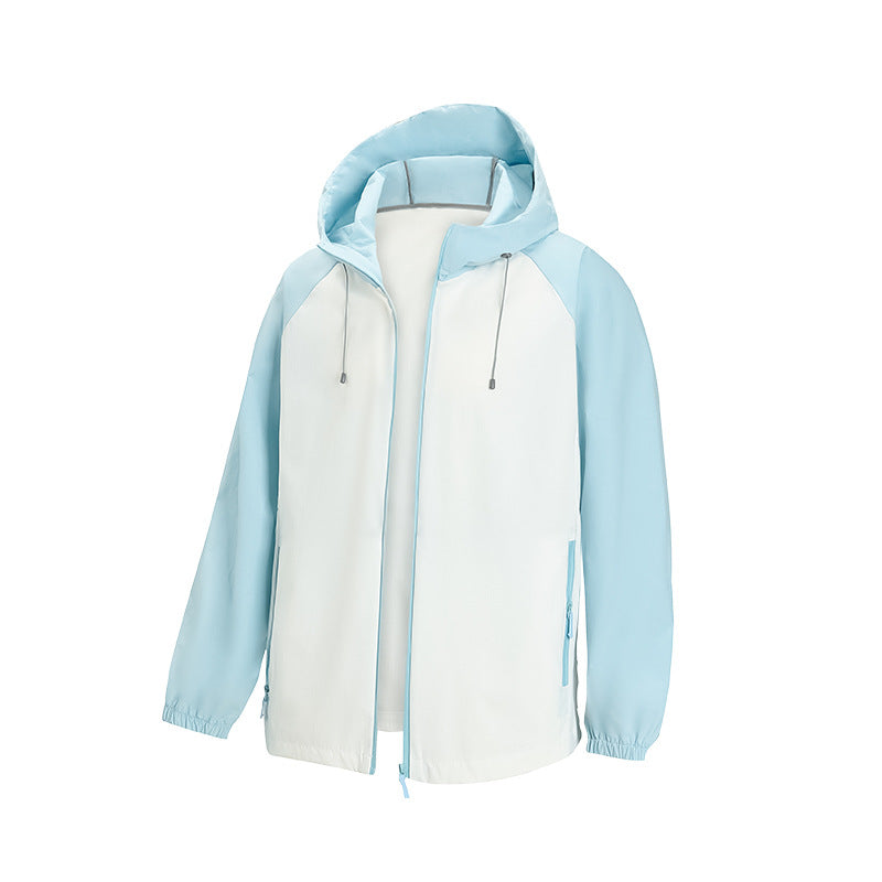 Herren Leichte Kapuzen‑Windbreaker‑Jacke mit Raglanärmeln, Zwei-Wege‑Reißverschluss und verdeckten Reißverschlusstaschen Echo Archiv