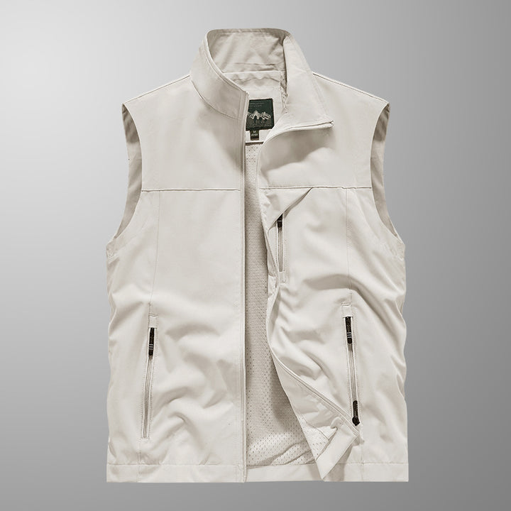 Herren Atmungsaktive Softshell-Outdoorweste mit Mesh‑Innenfutter und Reißverschlusstaschen – Marzano