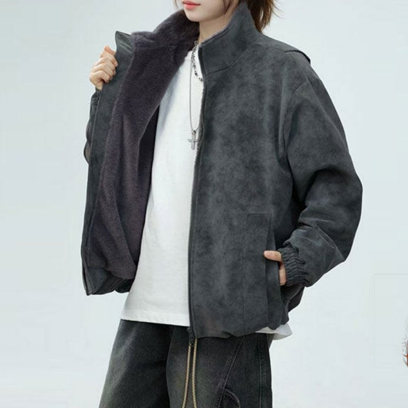 Damen Oversized Kunstlederjacke Echoarchiv