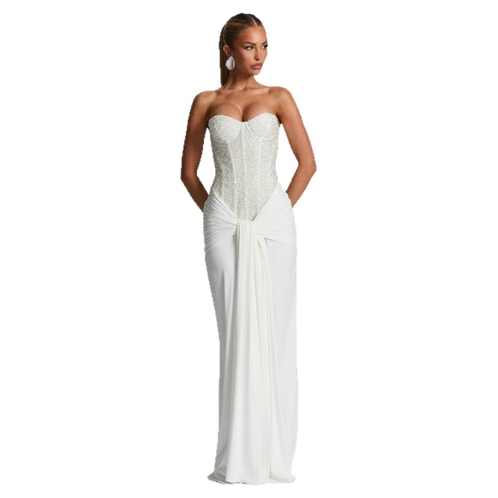 Damen Strapless Glamour- Abendkleid mit drapierter Taille Echo Archiv