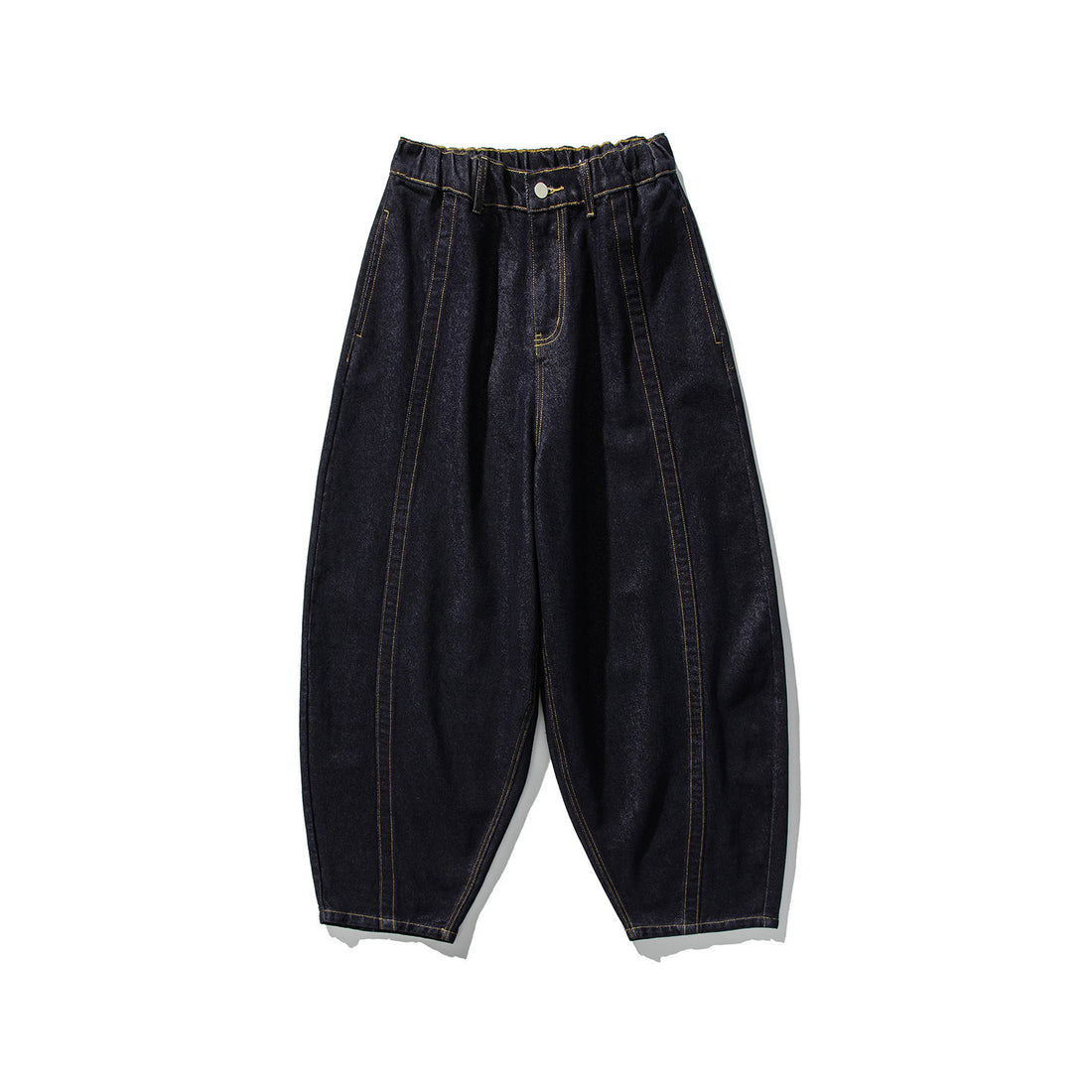 Herren Baggy-Denim-Hose mit extra weitem Bein, tiefem Schritt und sichtbaren Kontrastnähten Echo Archiv