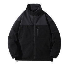Herren Fleecejacke mit hohem Kragen und Reißverschlusstaschen Echoarchiv