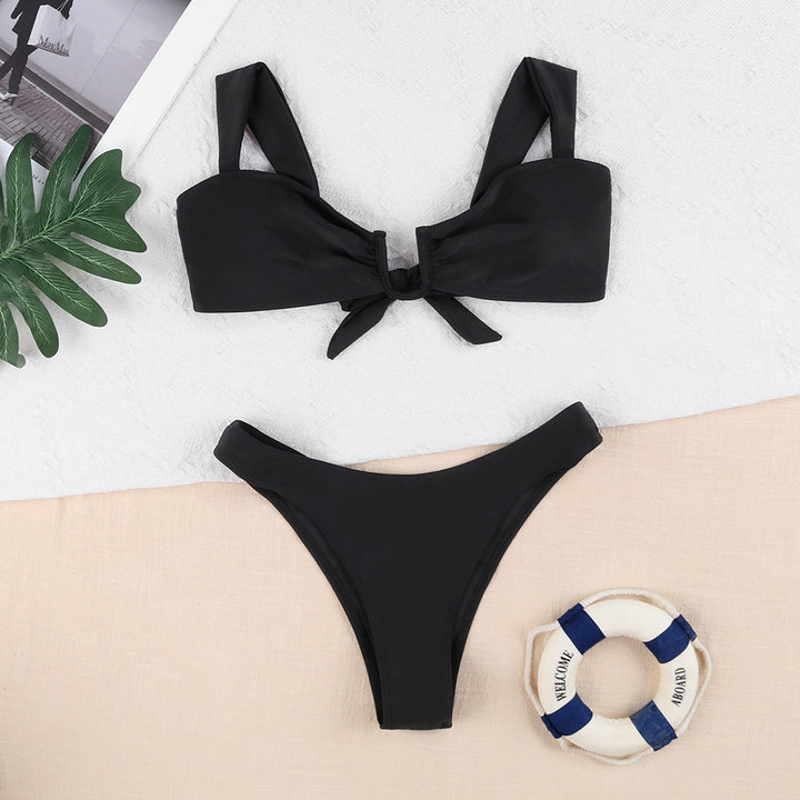Damen Bikini-Set mit modischem Knotendesign und floralem Muster Echo Archiv