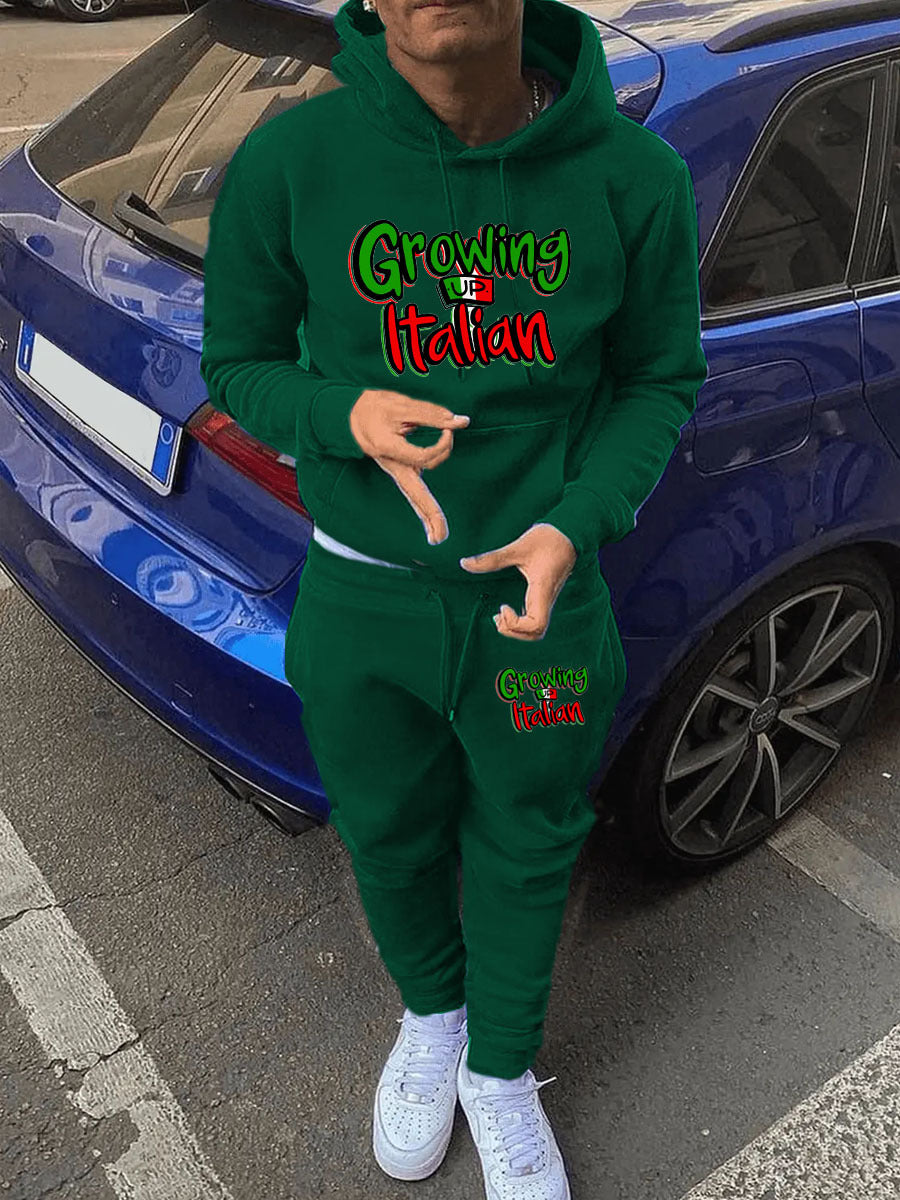 Herren Sweatshirt und Jogginghose Set mit auffälligem Schriftzug Echoarchiv