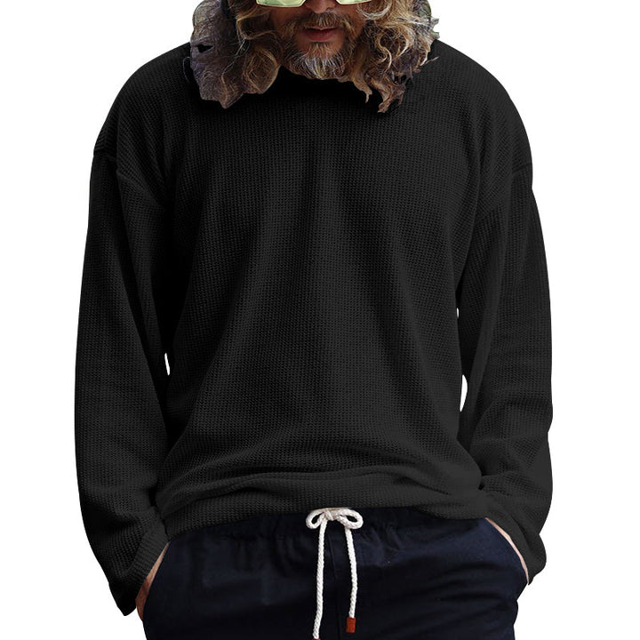 Herren lässiges Langarmshirt aus atmungsaktivem Waffelstrick Echoarchiv