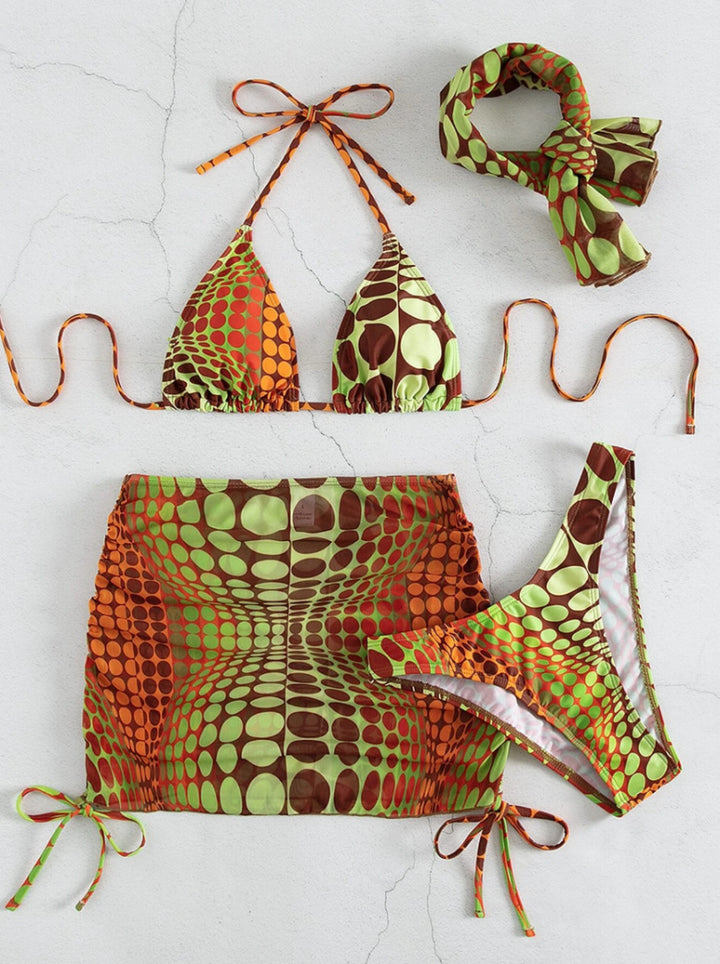 Damen Triangel-Bikini mit Rock Echo Archiv