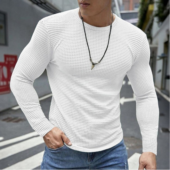 Herren Langarmshirt aus strukturiertem Stoff Echoarchiv