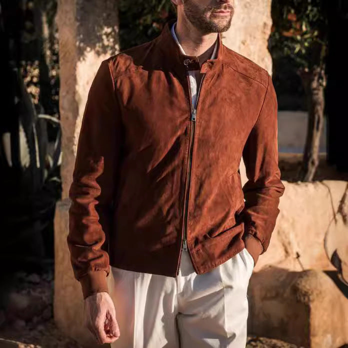 Herren luxuriöse Wildlederjacke Echoarchiv