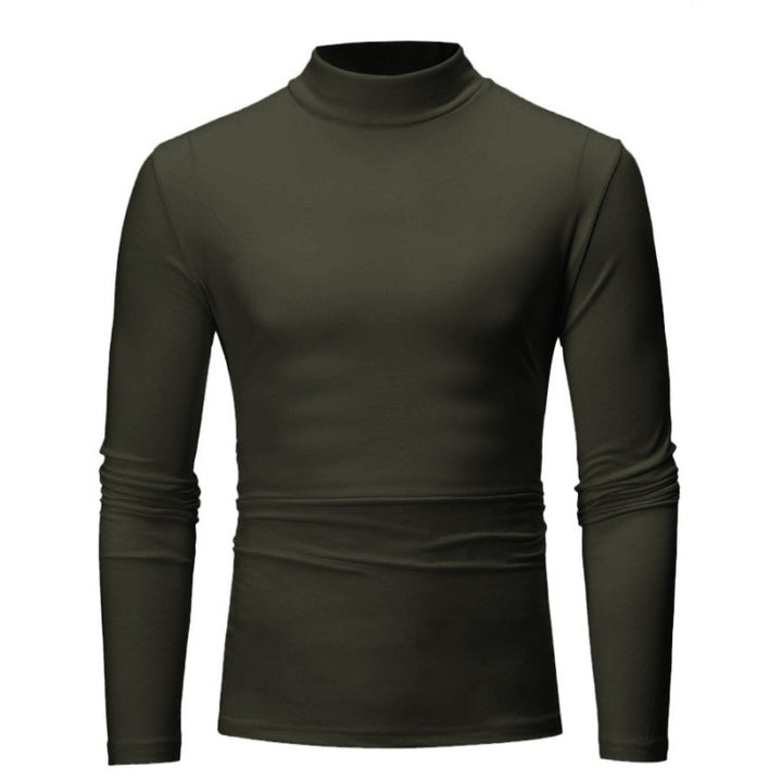 Herren Rollkragen Langarmshirt mit figurbetontem Schnitt und atmungsaktiver Stretch-Qualität Echoarchiv