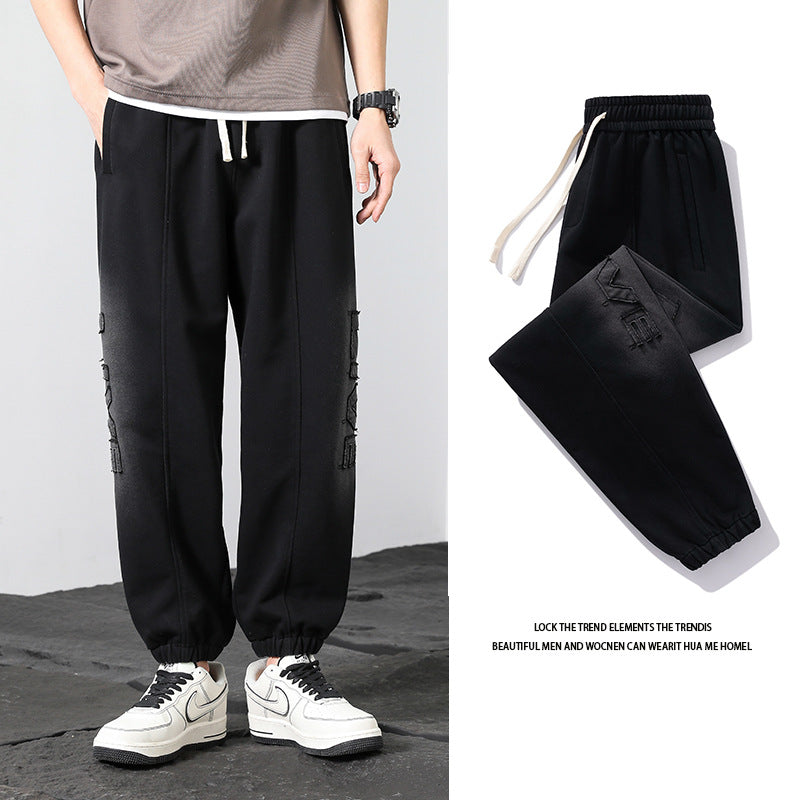 Herren Oversized Jogger-Sweatpants aus Baumwollmix mit Kordelzug und elastischen Bündchen Echo Archiv