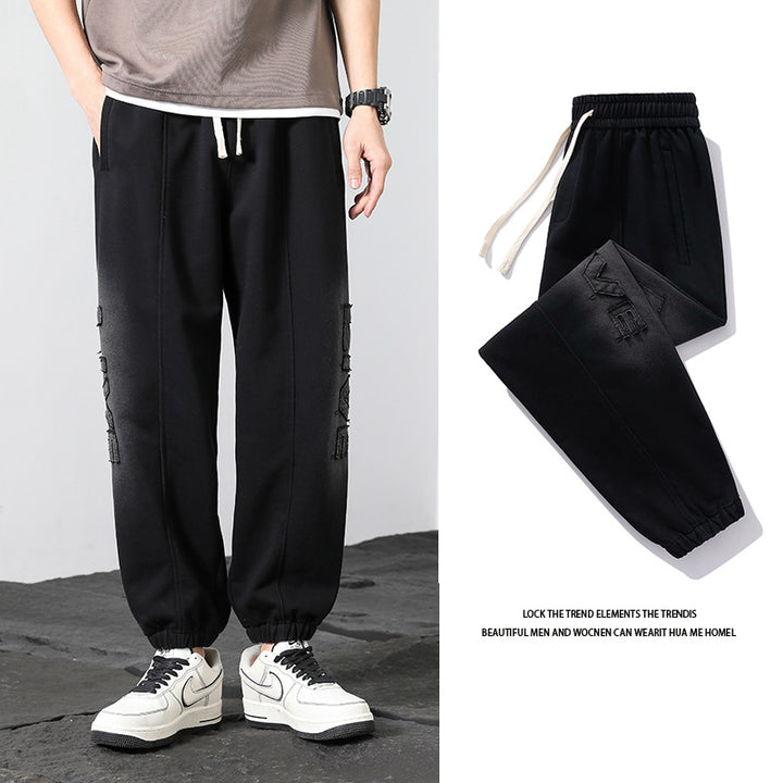 Herren Oversized Jogger-Sweatpants aus Baumwollmix mit Kordelzug und elastischen Bündchen Echo Archiv