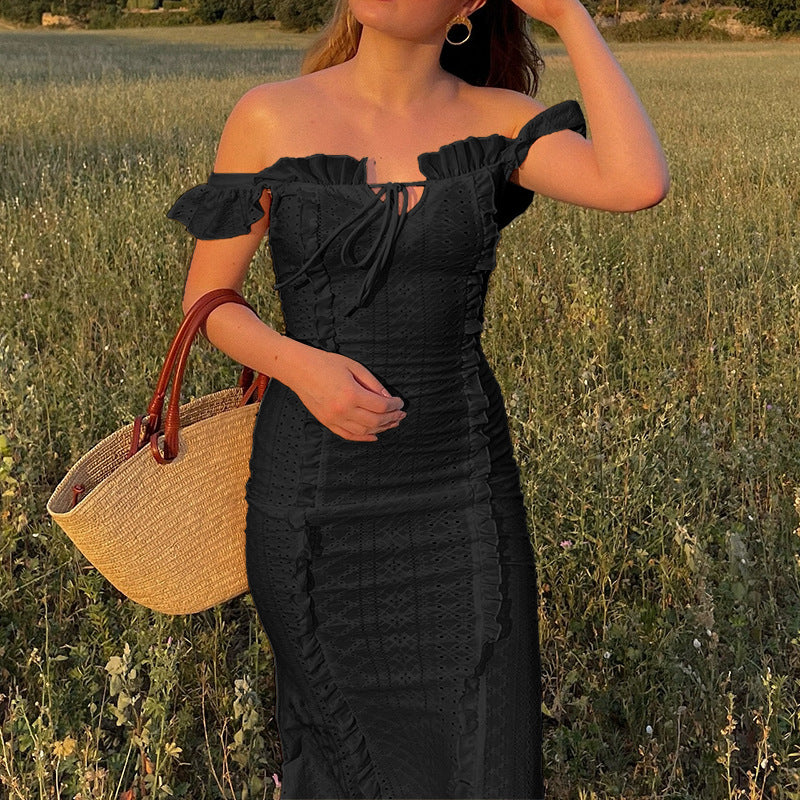 Damen Sommerliches Maxikleid mit Rüschendetails Echo Archiv