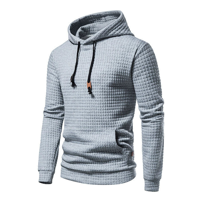 Herren Kapuzenpullover mit strukturierter Oberfläche und praktischem Känguru-Taschen Echoarchiv