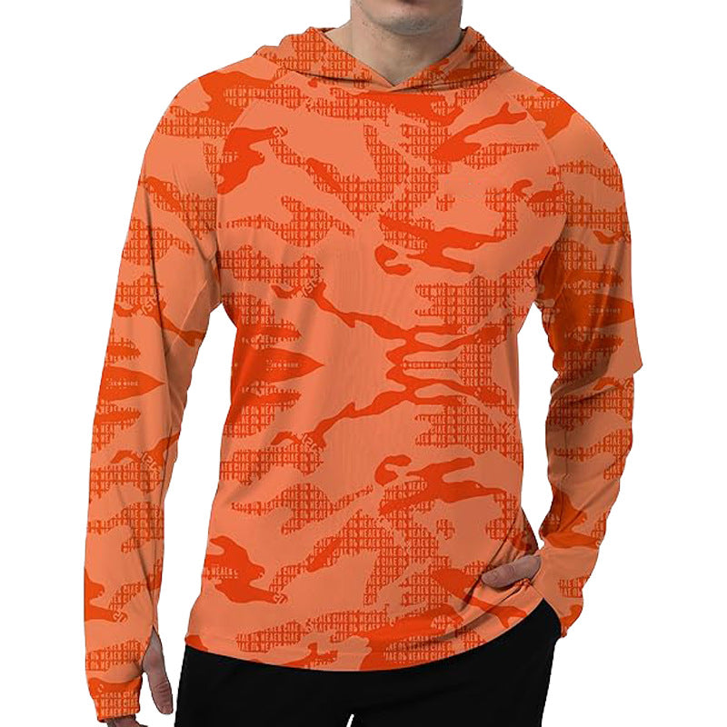 Herren Sportlicher Kapuzenpullover mit abstraktem Druck – Cavarno