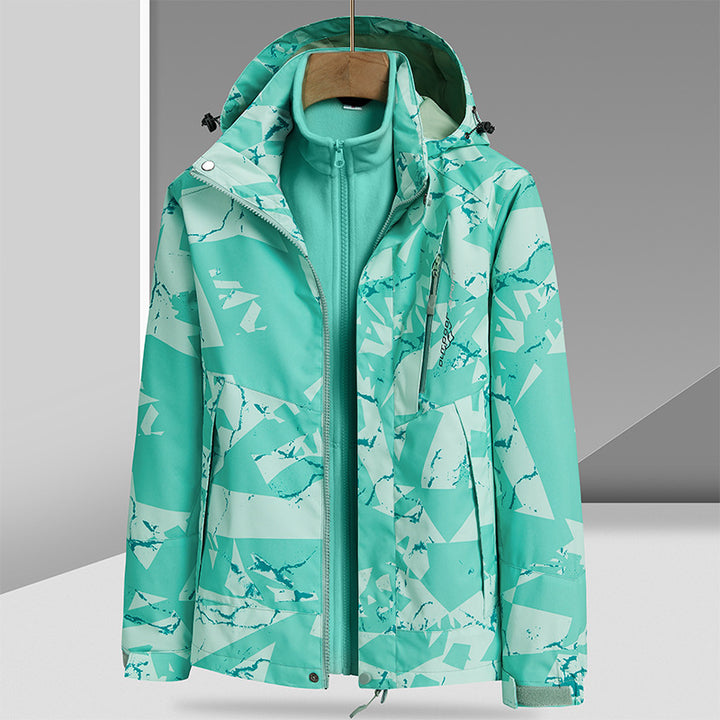 Herren Wasserabweisende Outdoor-Jacke mit integrierter Fleece-Innenjacke Echo Archiv