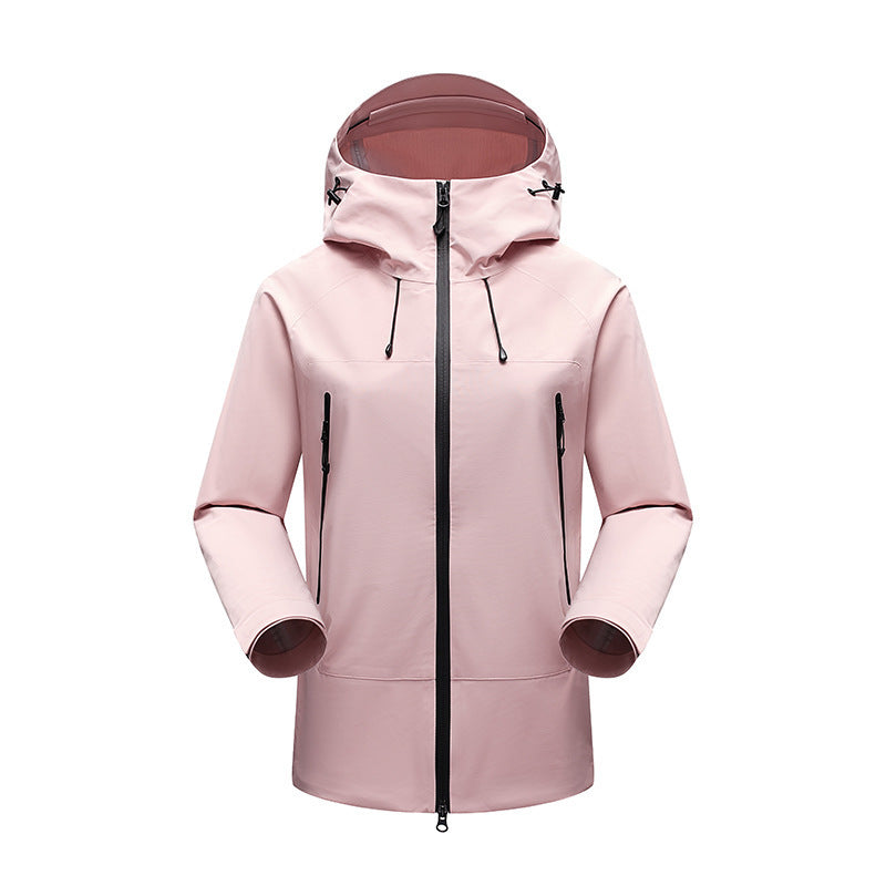 Herren Minimalistische technische dreilagige Softshelljacke mit versiegelten Nähten und wasserdichtem Frontreißverschluss Echo Archiv