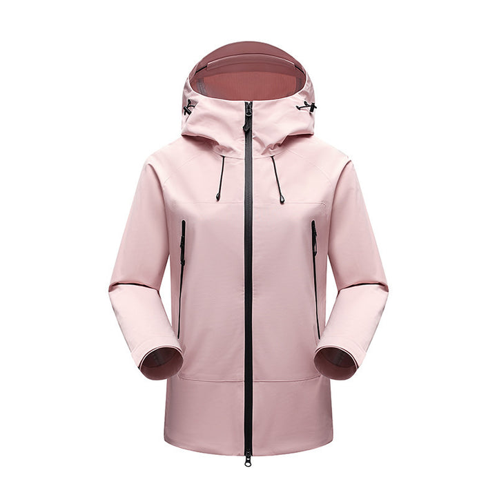 Herren Minimalistische technische dreilagige Softshelljacke mit versiegelten Nähten und wasserdichtem Frontreißverschluss Echo Archiv