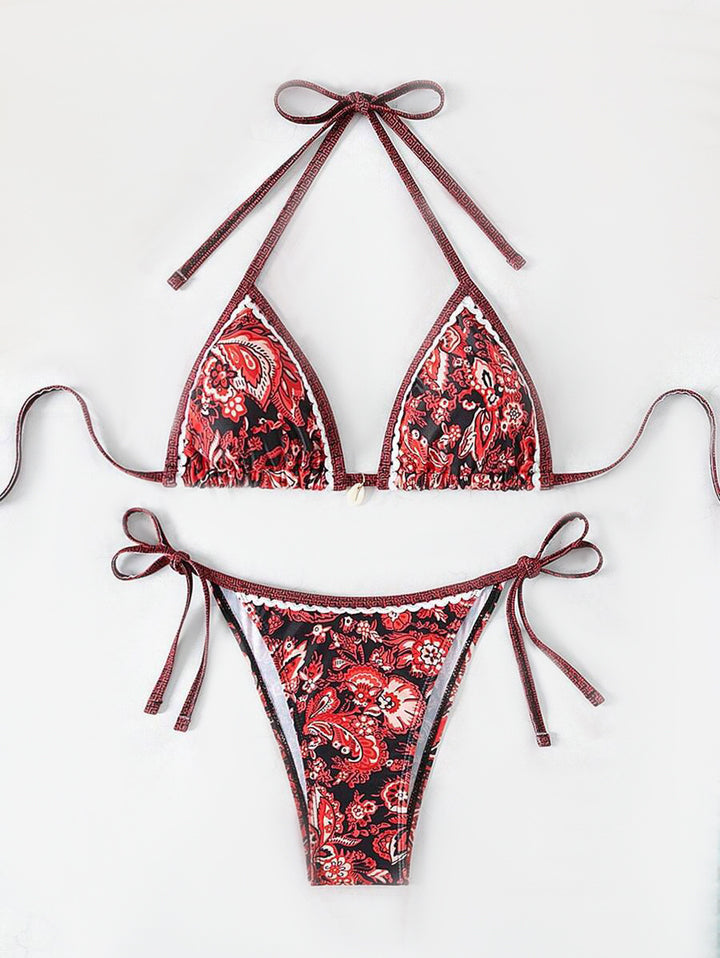 Damen Triangel-Bikini mit aufwendigem Floral-Design Echo Archiv