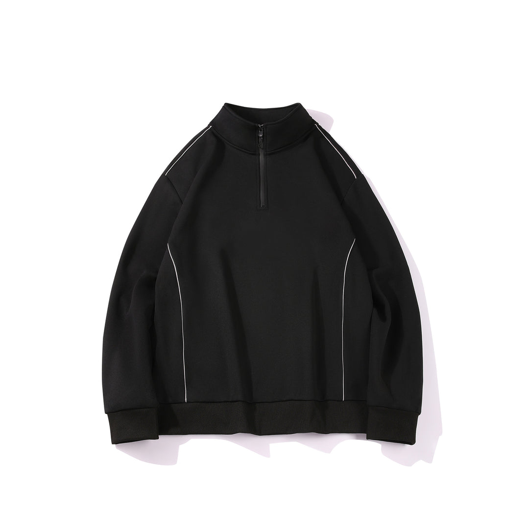 Herren Halfzip-Sweatshirt mit Stehkragen, reflektierenden Kedernähten und geripptem Saum Echo Archiv