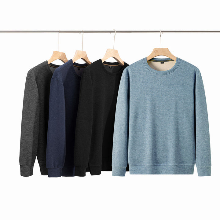 Herren Feines Rundhals-Sweatshirt aus Baumwollmix mit Regular-Fit und Rippbündchen Echo Archiv