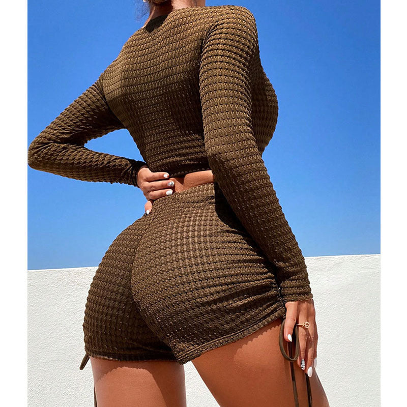 Damen Sportliches Bikini-Set mit langen Ärmeln Echo Archiv