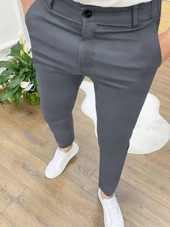 Herren Elegante Slim-Fit Anzughose aus hochwertigem Gewebe Echoarchiv