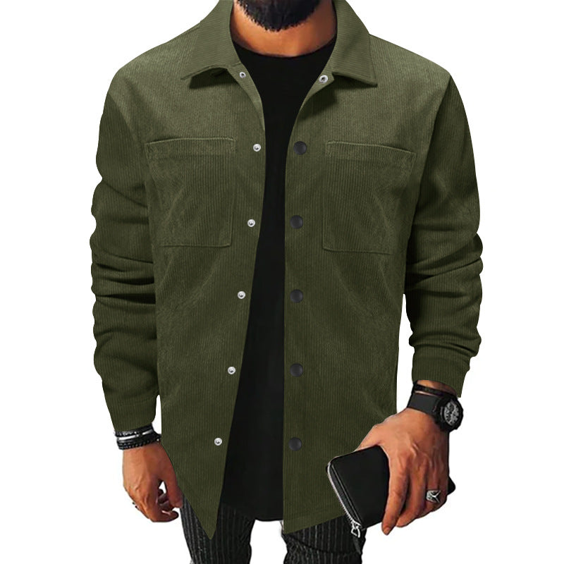 Herren Freizeit-Jacke aus strukturiertem Samt mit praktischen Brusttaschen Echoarchiv
