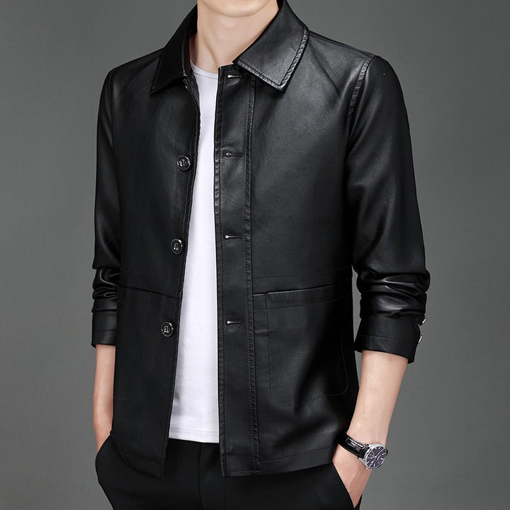 Herren Modische Echtlederjacke Echo Archiv