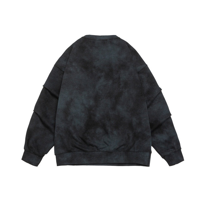 Unisex Oversize-Sweatshirt mit Stonewash-Optik und Ärmel-Druckknöpfen Echoarchiv